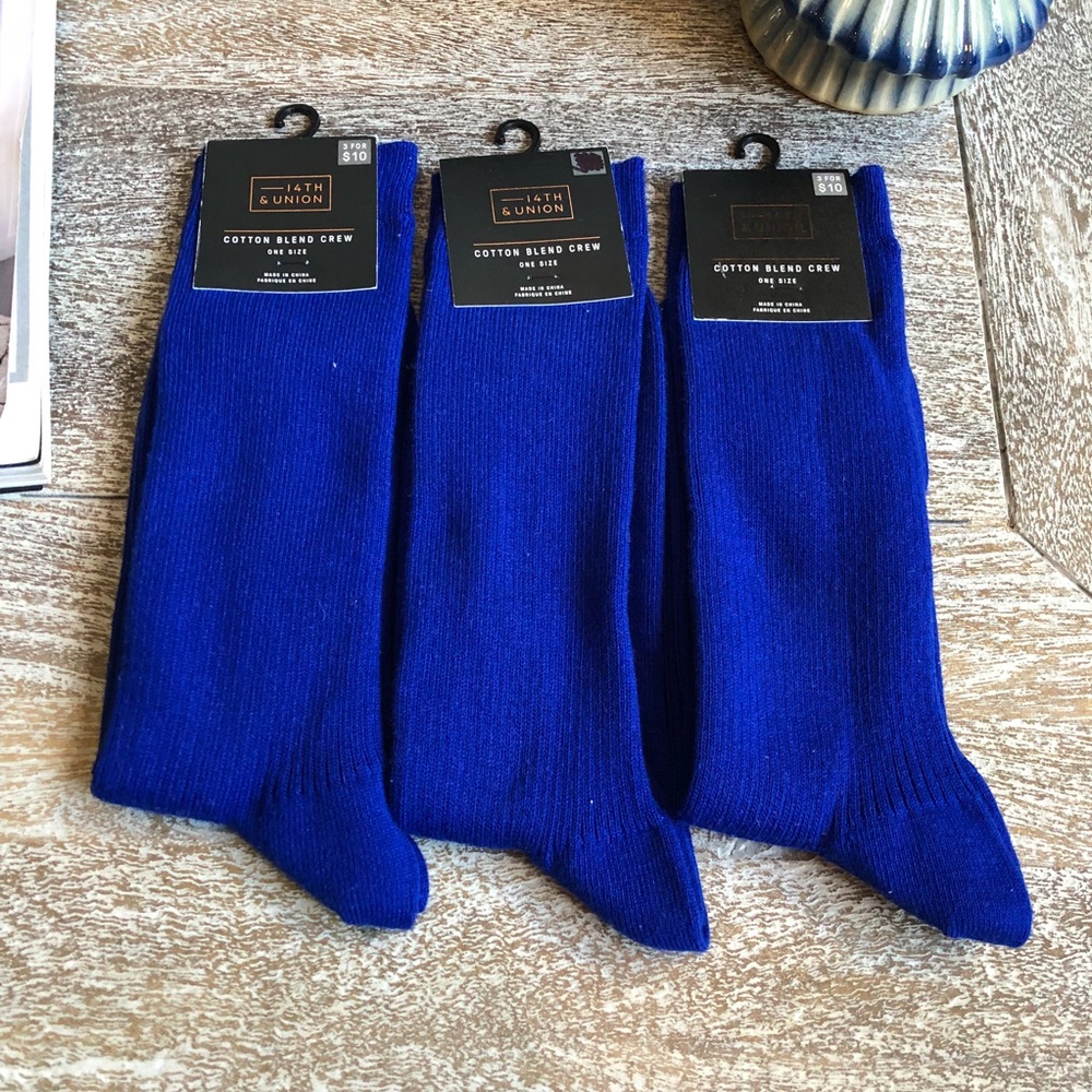 14th & Union 3 Piece Sock Bundle In Blue